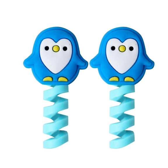 WINDLAND 2Pcs Universal Silicone USB Charger Data Cable Protector Cord Wire Saver Saver Earphone Protective Cable Line Winder