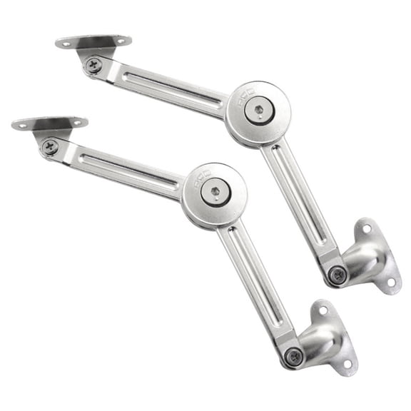 WINDLAND 2Pieces Adjustable Tension Soft Closing Hinges for Toy Box Storage Chest Safe Smooth Lid Stay Zinc Alloy Construction