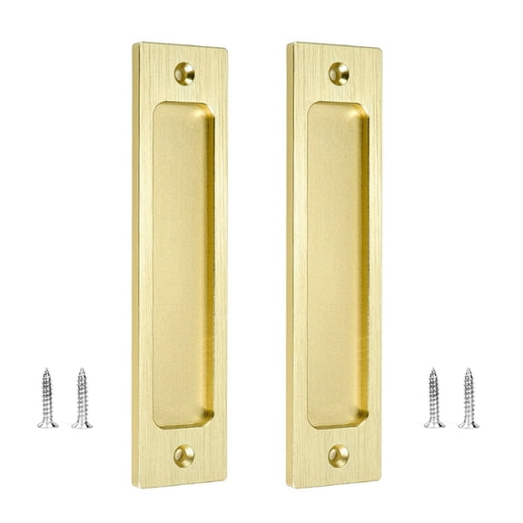 WINDLAND 2lots Contemporary Square Zincs Door Handles Anti Rusts Cabinets Pulls for Modern Kitchen Bathroom