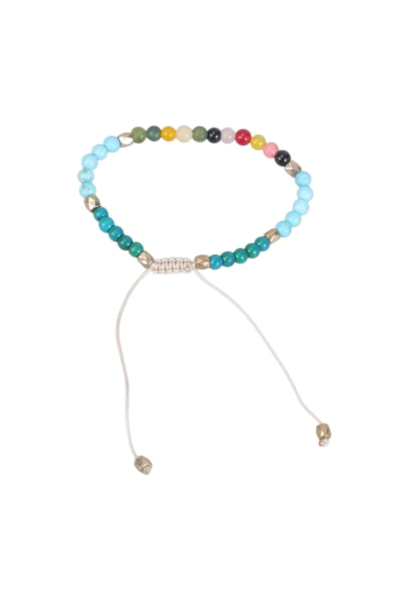 Handmade Beaded Bracelet Colorful Chakra Bracelet Healing Balance Natural Stone Bead Bangles for Positive Energy