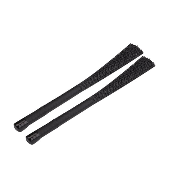 WINDLAND 2 Pieces Jazz Drum Brushes Sticks Nylon 370x19mm Cleaning Brushes White/Black