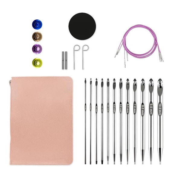 WINDLAND 3-10.0mm Crochet Hook Tunisian Interchangeable Crochet Hook Set for Crafting