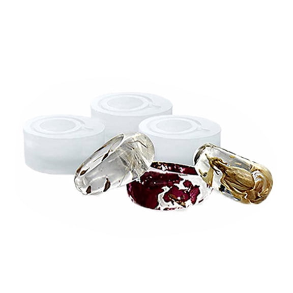 WINDLAND 3 Pcs DIY Silicone Assorted Ring Epoxy Molds for Resin Jewelry Making Craft