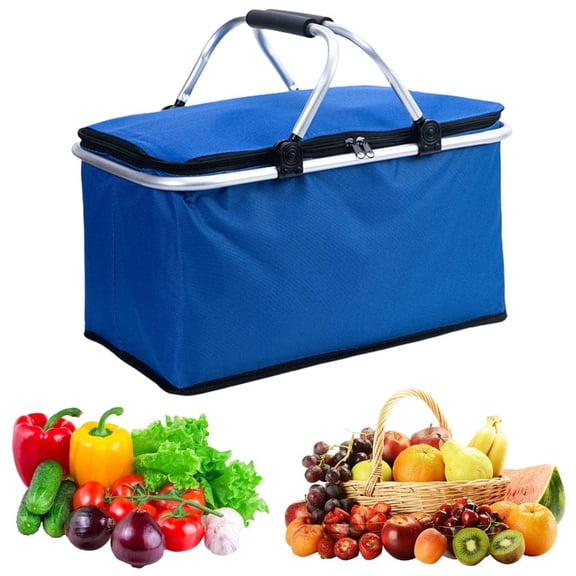 WINDLAND 30L Thermal Coolers Basket for Outdoor Picnics and Travel Storage Shopping Bag
