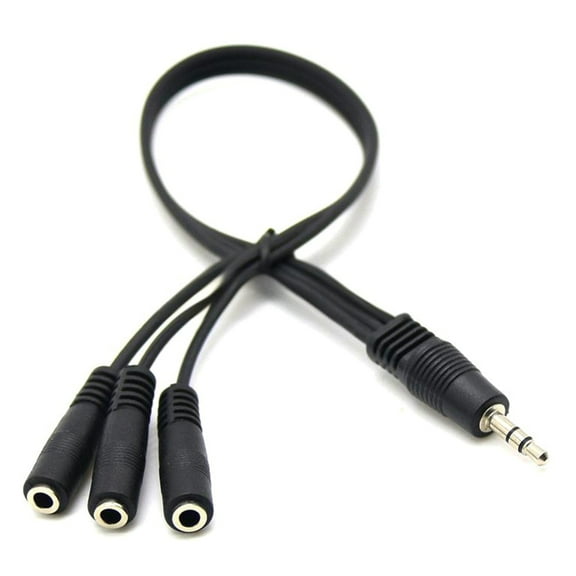 WINDLAND Standard 3.5mm Male to 3xFemale Extension Wire Splitter Adapter Cord Car Computer Mobile Phones Wire Extender Line