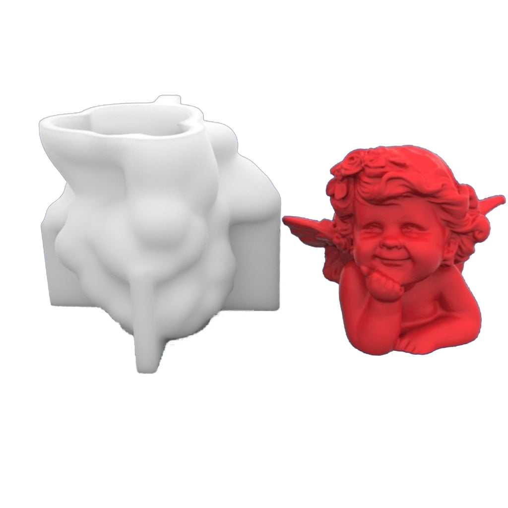 WINDLAND Cute Little Angel Silicone Molds Scented Candle Mold DIY Crafts Plasters Tool