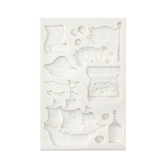 WINDLAND 3D Fondant Pirate Treasure Box Chocolate Candy Mold Polymer Craft DIY Molds Gift