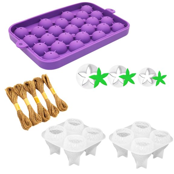 WINDLAND 3D Strawberry Grape Soap Mold with Twine Rope Food Safe For Soap Making