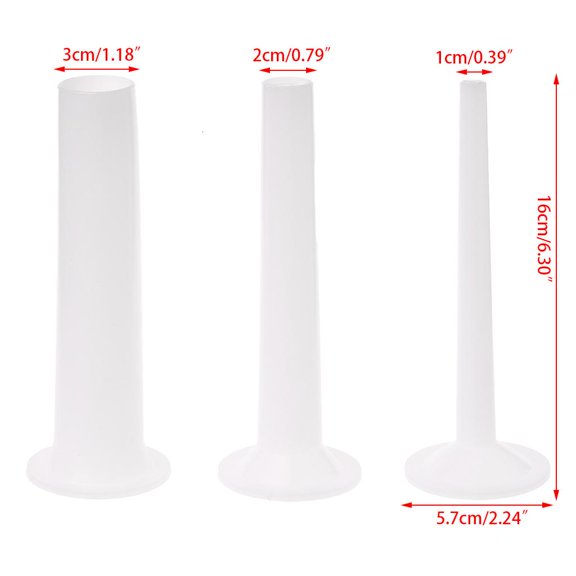 WINDLAND 3Pcs Plastic Sausage Filling Stuffing Tube For Handmade Meat Grinder Stuffer 5#