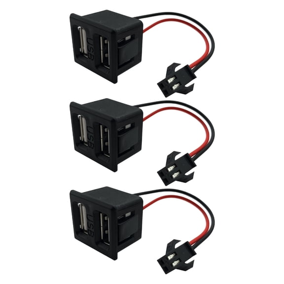 WINDLAND 3Pieces Power Sockets Featuring Double USB Port and Lamp Clip Designing for Easy Installation