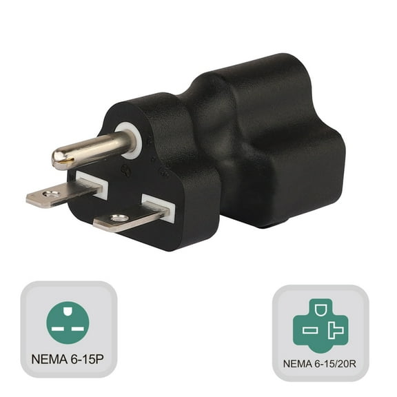 WINDLAND 3Pin Nema 6-15P Socket Converter Computer Power Cable Adapter to Nema 6-15/20R