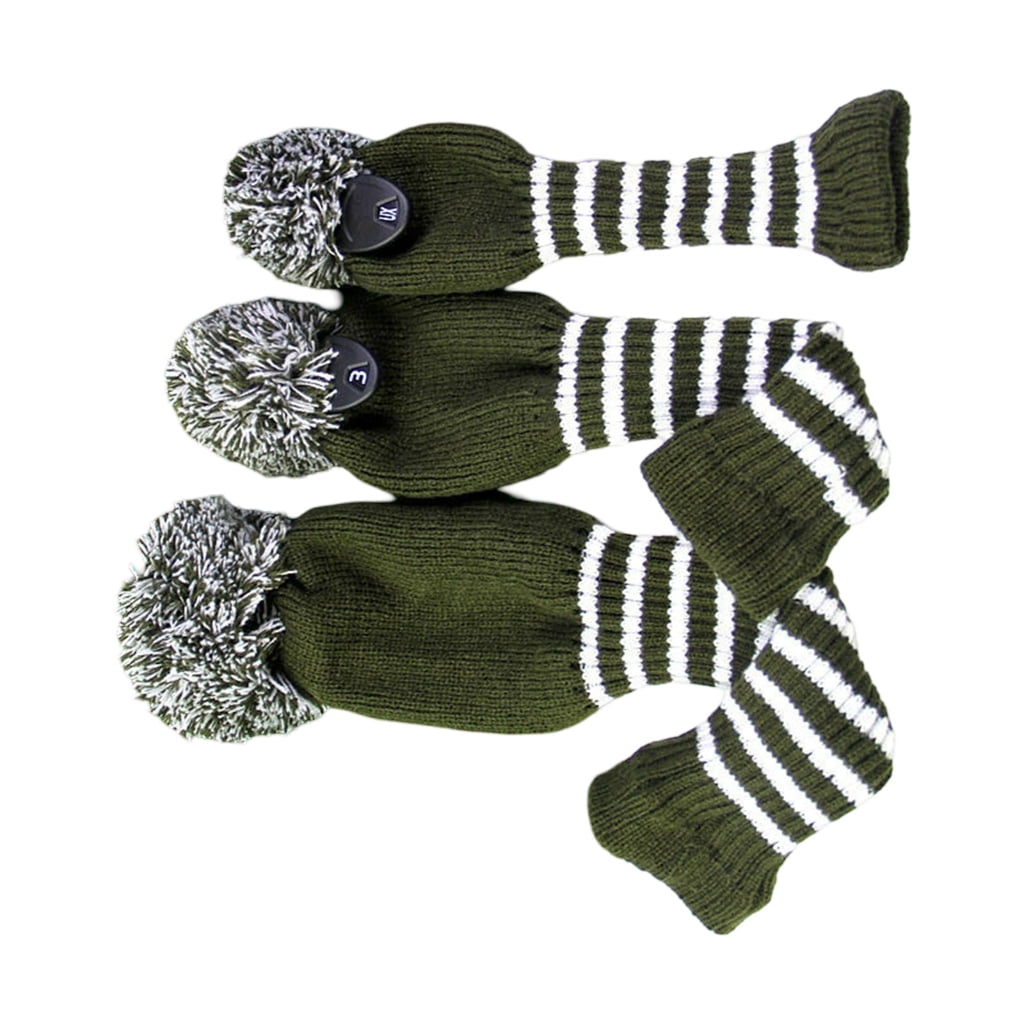 WINDLAND 3lots Durability Golf Headcover Scratch Resistant Golf Headcover Drivers Cover for Driver Fairway Hybrids