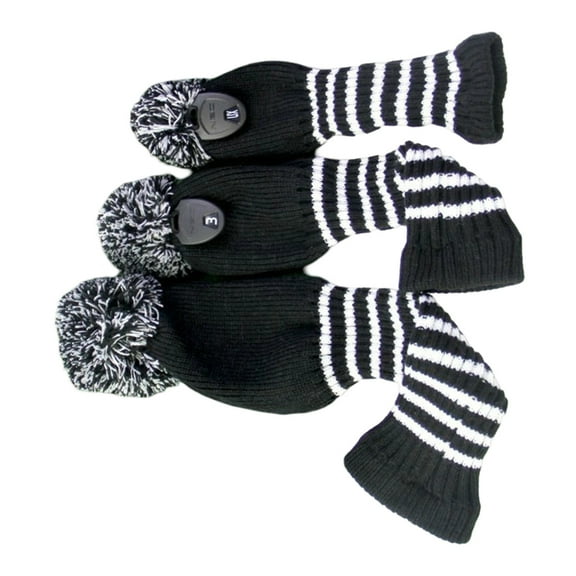 WINDLAND 3lots Durability Golf Headcover Scratch Resistant Golf Headcover Drivers Cover for Driver Fairway Hybrids