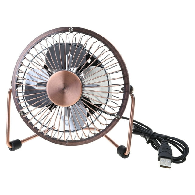 WINDLAND 4/6inch Small USB Desk Fan Quiet Fan Metal Strong Airflows 360 Degree Adjustable