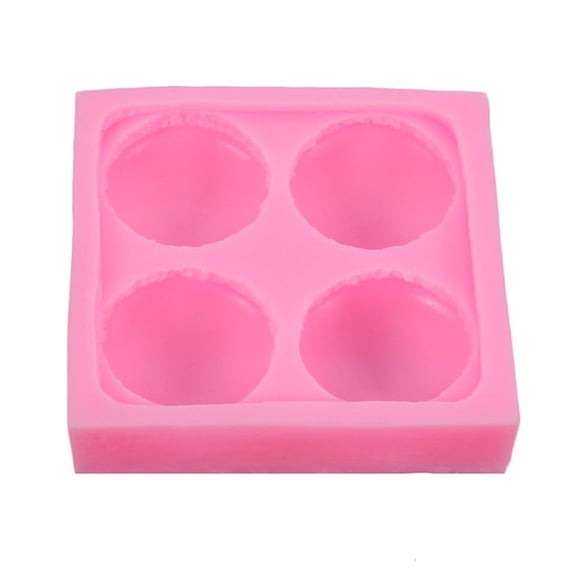 WINDLAND 4 Cavity Macarons Shaped Silicone Mold Fruit Shape Food Grade Material Candy
