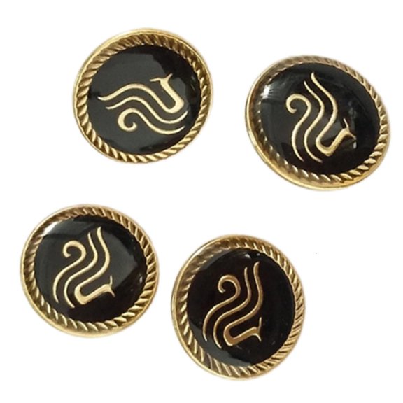 WINDLAND 4 Pcs Alloy Buttons Jackets Pants Buttons Sewing Buttons Uniform Buttons