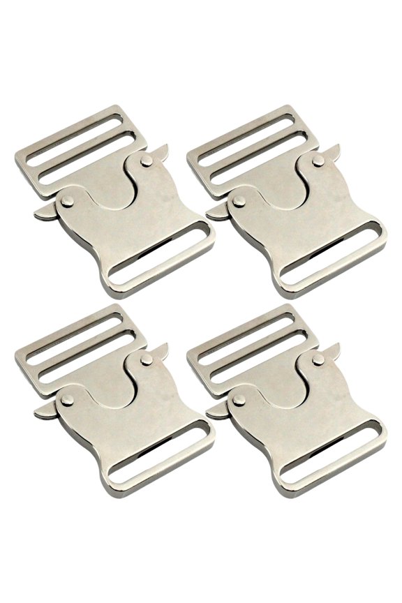 4 Pcs Metal Quick Side Release Buckles Multifunctional Replacement Buckles For Harnesses Belts And Bags
