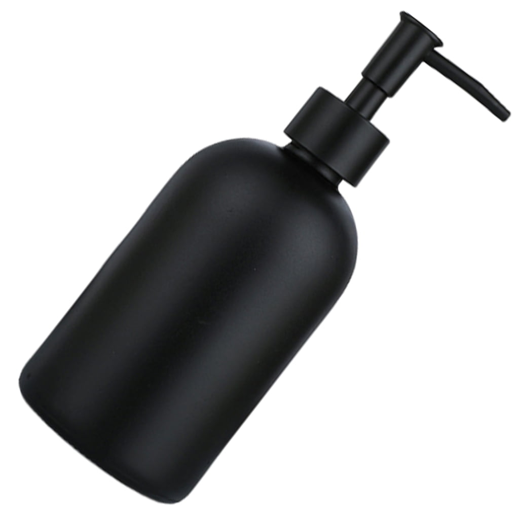 WINDLAND 410ml Refillable Soap Lotion Bottles Glass Soap Dispenser For Shampoo Shower Gel