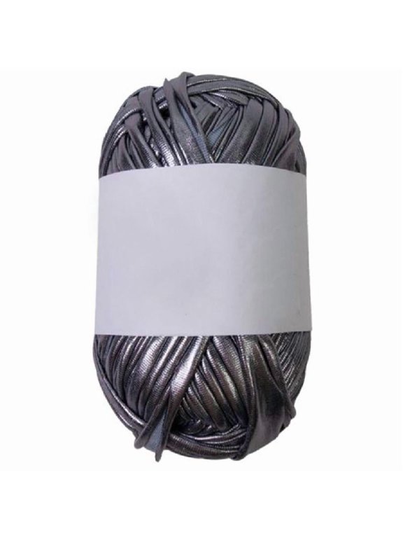 43.74yd Metallic Tshirt Yarn Fabric Cloth Knitting Yarn for Handmade Bag Purse