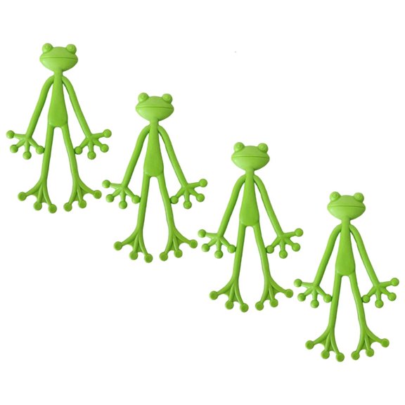 WINDLAND 4Pcs Frogs Plant Stand Green Plant Support With Cute Frogs Plant Auxiliary