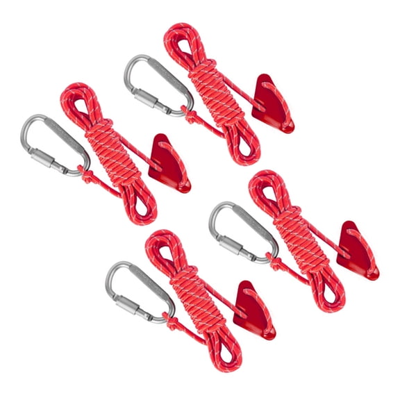 WINDLAND 4Pcs Reflective Tent Guy Rope Outdoor Tent Guide Rope Winds Line with Tensioner