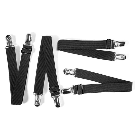 WINDLAND 4pcs Adjustable Bed Sheet Fasteners Straps Elastic Mattress Cover Corner Holder