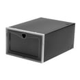 thumbnail image 1 of WINDLAND 4pcs Flip Shoes Box Drawer for Case Clear Plastic Stackable Shoe Storage Organizer Containers for Women Men, 1 of 13