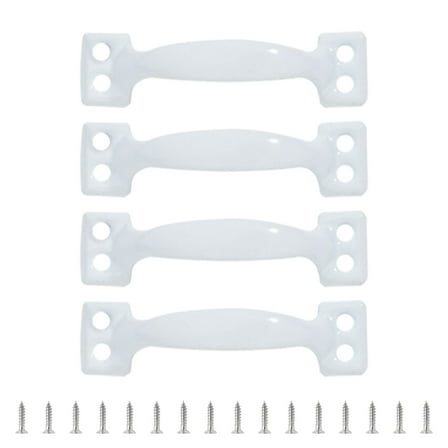 WINDLAND 4pcs Metal Utility Handles for Cabinets and Wood Fences Barn Door Pulls High Hardness Iron Handles Kitchen Hardware