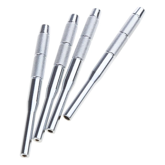 WINDLAND 4pcs/set Stainless Steel Multi Size Hollow End Roll Pin Tool Starter Punch Kits