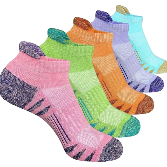 WINDLAND 5 Pairs Running Socks for Women Men Ankle Socks Breathable Sports Socks Trainer Socks Athletic Socks Short Socks