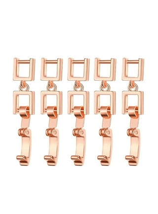 8Pcs 4 Styles 18K Gold Plated Fold Over Clasp Necklace Bracelet Extenders  Cubic Zirconia Extension Clasps for Bracelet Necklace Jewelry Making  2pcs/Style 