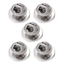 WINDLAND 5 Pieces Silver Tie Tacks Blank Pins for DIY Brooches and Badges Cabochon Trays