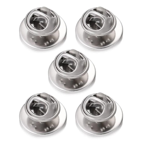 WINDLAND 5 Pieces Silver Tie Tacks Blank Pins for DIY Brooches and Badges Cabochon Trays