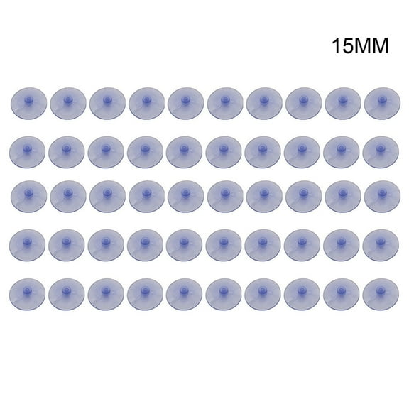 WINDLAND 50 Pack Clear Suction Cups Without Hooks PVC Plastic Sucker Utility Sucker Pads for Home Decor & Organization(7 Sizes)