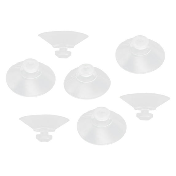 WINDLAND 50 Pack Clear Suction Cups Without Hooks PVC Plastic Sucker Utility Sucker Pads for Home Decor & Organization（7 Sizes）