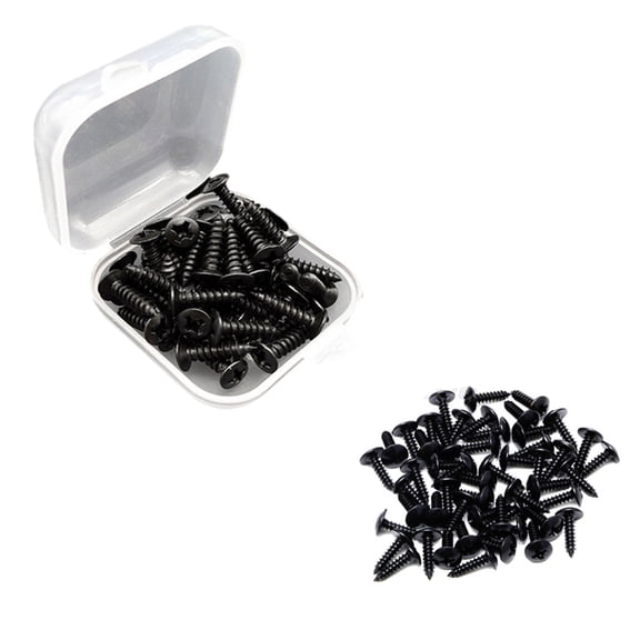 WINDLAND 50Pcs 3mm Electric Guitar Bass Pickguard Screws Pick Guards Scratch Plate Mounting Screws Hardware Easy to Use