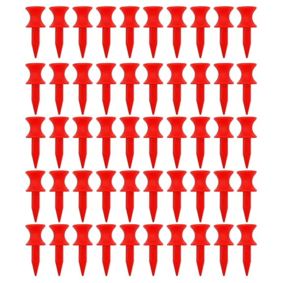 WINDLAND 50 Pieces Golf-Tees Step Down Plastic Unbreakable Reusable Bulk Profession Height Control Castle Tees for Golf Practice