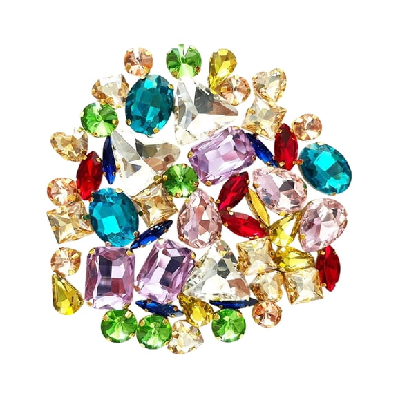 WINDLAND 50Pcs Sew on Rhinestones with Hole Flatback Claws Glass Gems For Clothes Dress
