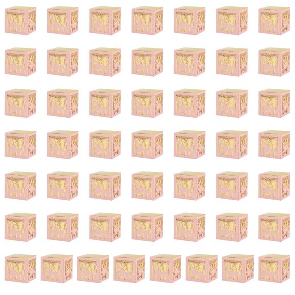 WINDLAND 50Pieces Simple Pearls Paper Candy Boxes Packaging Box For Eid Gift Presentation