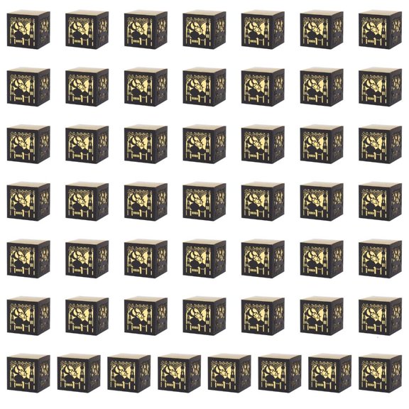 WINDLAND 50Pieces Simple Pearls Paper Candy Boxes Packaging Box For Eid Gift Presentation