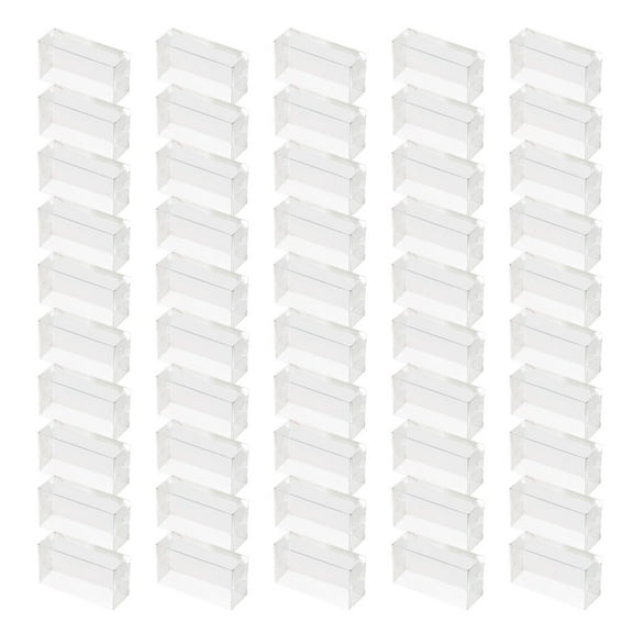 WINDLAND 50pcs Transparent Boxes for Macarons and Dessert Handmade Pastry Display Case