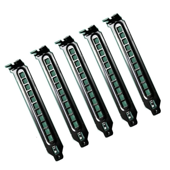 WINDLAND 5Pcs Black PCI Slot Cover Hard Steel Dust Filter Blanking Plate Vented Slot Cover