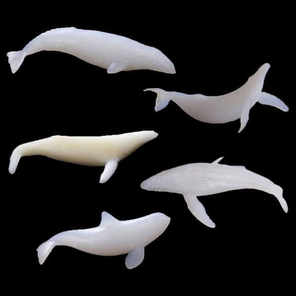 WINDLAND 5Pcs Mini Whale Modeling Resin Mold Ocean Luminous Whale Fillers Resin Art Craft