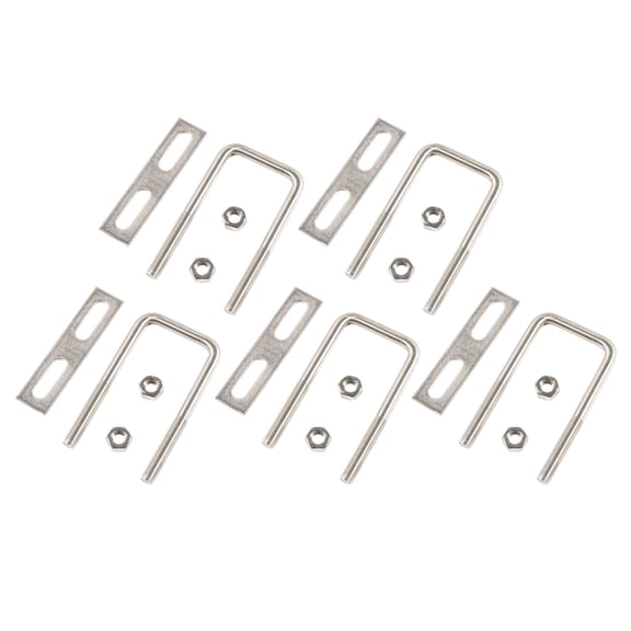 WINDLAND 5pcs Square Bolts Sturdy Stainless Steel Bents for Boats Trailer Pipe Use