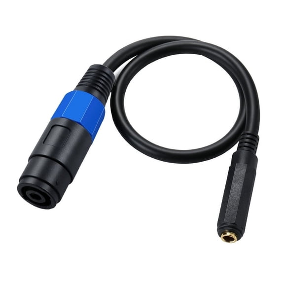 WINDLAND 6.35mm 1/4" TS Plug to Speakon Female Connector Speaker Cable Wire Audio Amplifier Connection Heavy Duty Twist Lock
