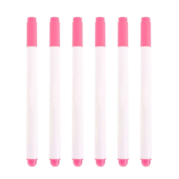 WINDLAND 6Pcs Auto Fading Fabric Marker Pen Air Erasable Fabric Pen Fine Tip Quick Dry