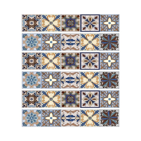 WINDLAND 6Pcs Fancy Pattern Floor Stair Sticker PVC Waterproof Mural Decals Art Wallpaper