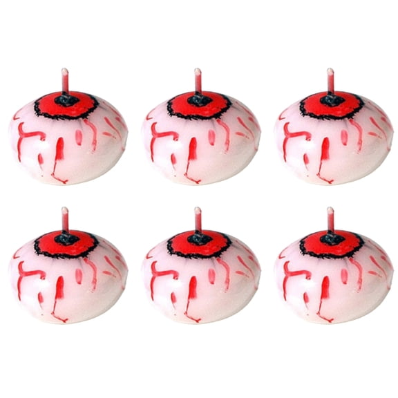 WINDLAND (6Pieces) Eyeballs Floating Candle for Theme Event Paraffins, Indoor and Outdoor Use