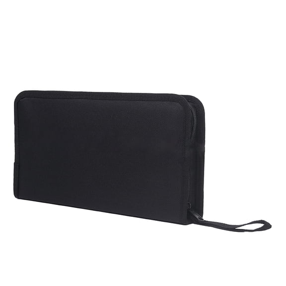WINDLAND Portable CD DVD Case- 80 Capacity Mercerized Fabric CD Storage Bag Holder with Zipper for Home Car CD DVD Box Bags