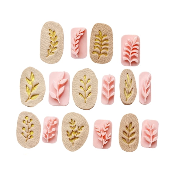 WINDLAND 8Pieces Soft Clay Leaf Molds Jewelry Accessory Mold Ideal For Jewelry Crafting